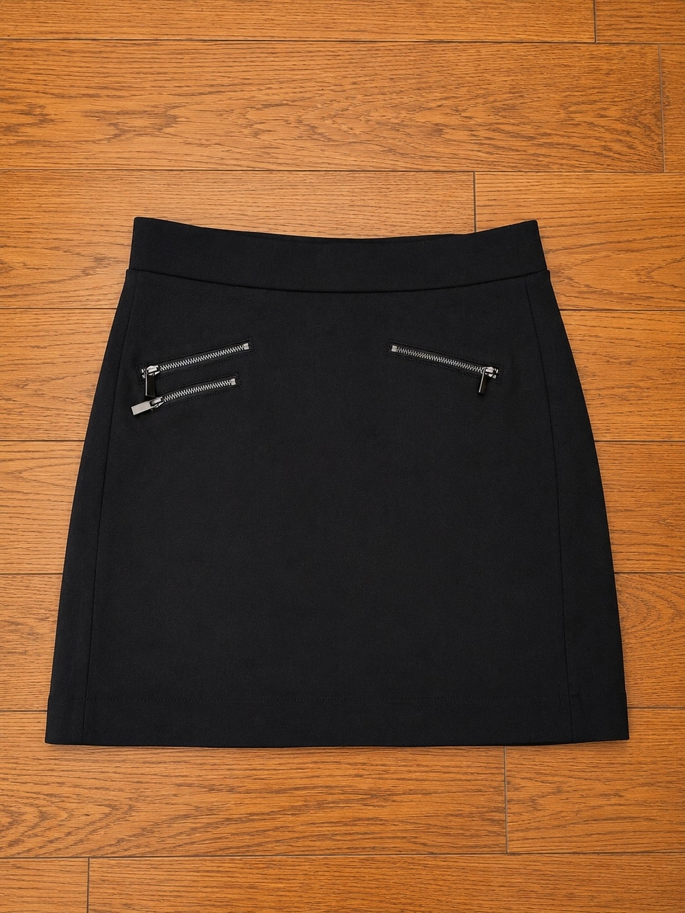 Old Navy Black Mini Skirt Women’s Small Zip Pocket Stretch Casual Career Skirt